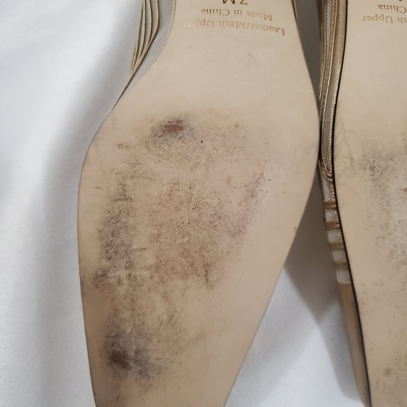 J. Renee Dressy Heels Gold Mesh 7M - Picture 5 of 13